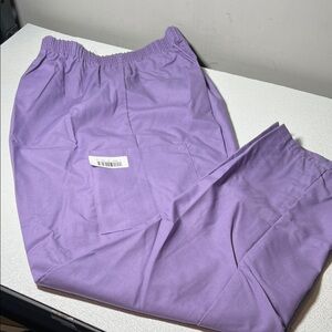 NEW Women's Fundamentals Scrubs Purple Elastic Waist Pants